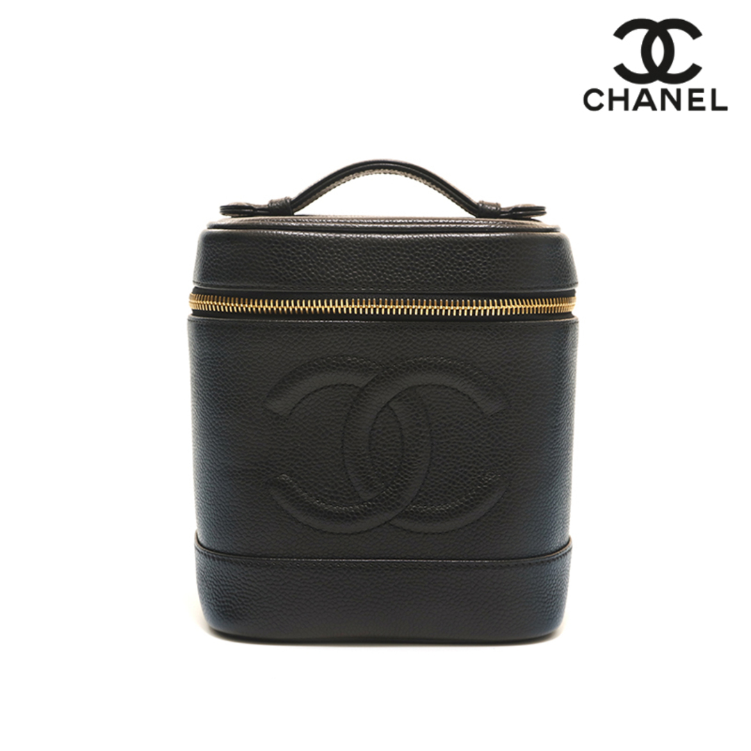 シャネル CHANEL キャビアスキン バニティ ハンドバッグ