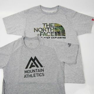 ザノースフェイス(THE NORTH FACE)のノースフェイス Tシャツ 2枚セット XL L グレー(Tシャツ/カットソー(半袖/袖なし))