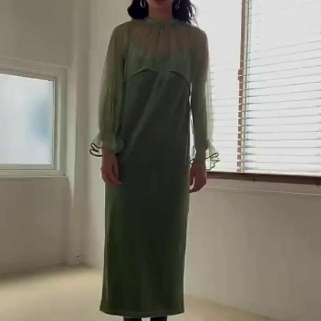 AMERI MANY WAY TULLE VEIL DRESS AMERI MANY WAY TULLE VEIL DRESS