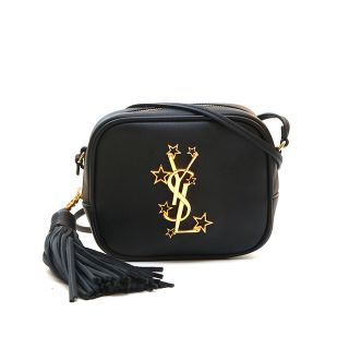 サンローランパリ SAINT LAURENT PARIS YSL フリンジ レザー ブロガー ショルダーバッグ