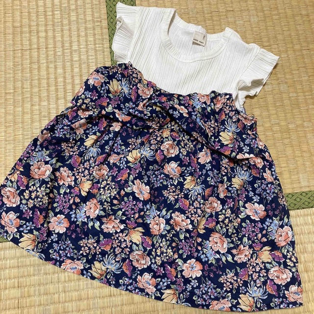 petit main - プティマイン 花柄 セットアップ トップス130 ボトムス