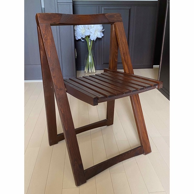 フォールディング/チェア/折り畳み/ビンテージ/1脚/木製/椅子/カフェ | フリマアプリ ラクマ