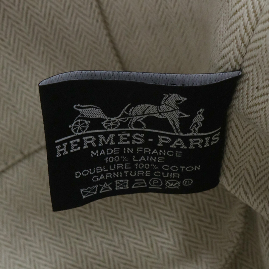 Hermes(エルメス)のエルメス ブリッド ア ブラック PM ロカバール ポーチ セカンド ハンドバッグ ウール コットン グリ フランネル グレー HERMES（新品・未使用品） レディースのバッグ(ハンドバッグ)の商品写真
