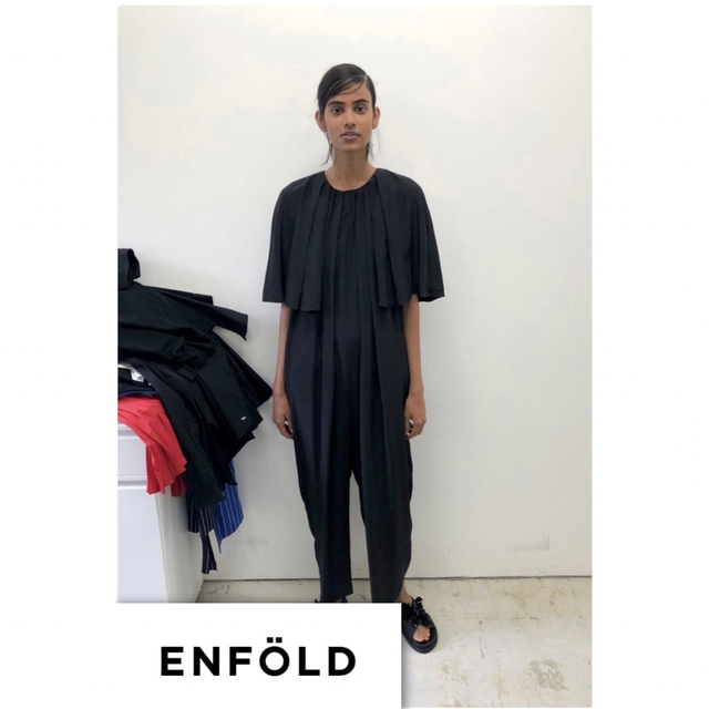 ENFOLD エンフォルド シルクオールインワン 36 プリーツ ケープ