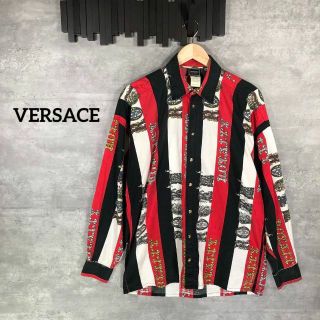 【希少】GIANNIVERSACE　シルクシャツ　ヴィンテージ　90s　金ボタン