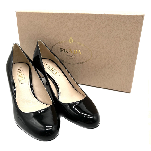 Begin掲載 【PRADA】パテントレザーパンプス 37 | academiadevendasmb