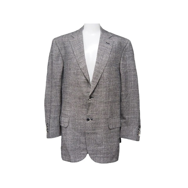 Brioni ブリオーニ ジャケット アウター グレー テーラード ウール シルク カシミヤ RG0D00 サイズ48 美品  41885