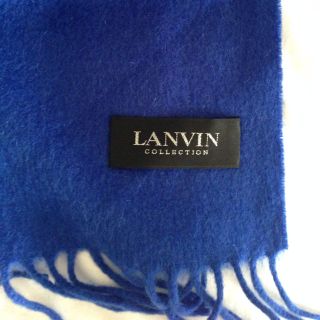 ランバン(LANVIN)のLANVINマフラー☆ロイヤルブルー美品(マフラー/ショール)