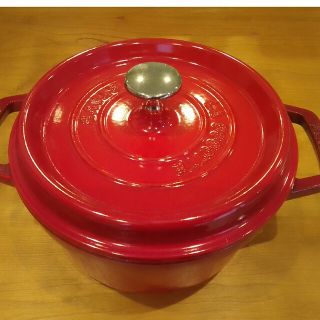 ストウブ(STAUB)のストウブ　鍋　ピコ・ココット　ラウンド　２０cm　チェリー　限定　鵜飼(鍋/フライパン)