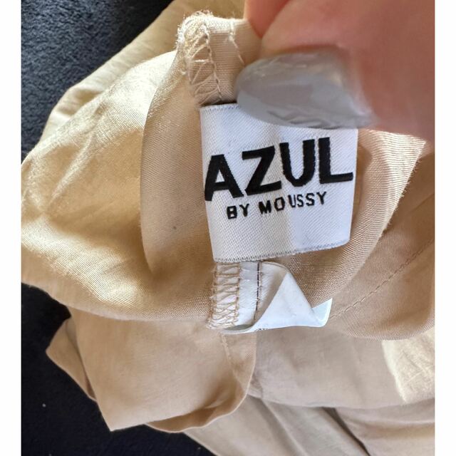 AZUL by moussy(アズールバイマウジー)の✴︎ほぼ新品AZULノーカラーシースルーシャツ✴︎ レディースのトップス(シャツ/ブラウス(長袖/七分))の商品写真