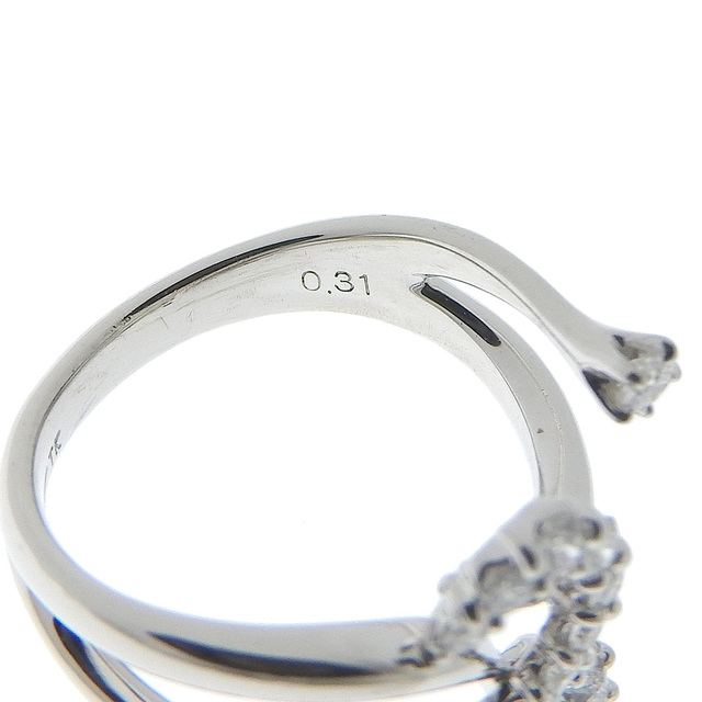 【本物保証】 新品同様 小寺智子 TOMOKO KODERA リング 指輪 ピンキーリング プラチナ Pt900 メレダイヤモンド 0.31ct  約5.5号 かわいい