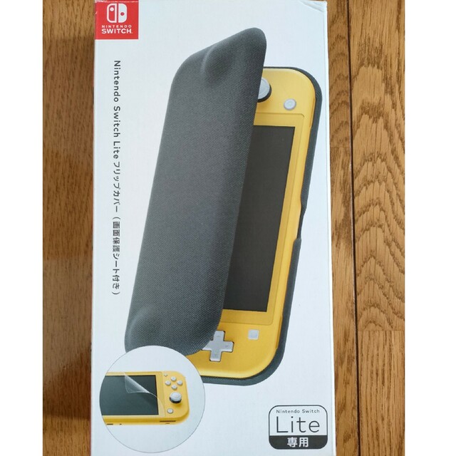 Nintendo Switch(ニンテンドースイッチ)のニンテンドースイッチライト　フリップカバー　画面保護シート　新品未使用　送料無料 エンタメ/ホビーのゲームソフト/ゲーム機本体(その他)の商品写真