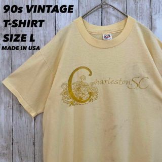 アンビル(Anvil)の90sヴィンテージUSA製　シングルステッチ　チャールストンスーベニアプリントL(Tシャツ/カットソー(半袖/袖なし))