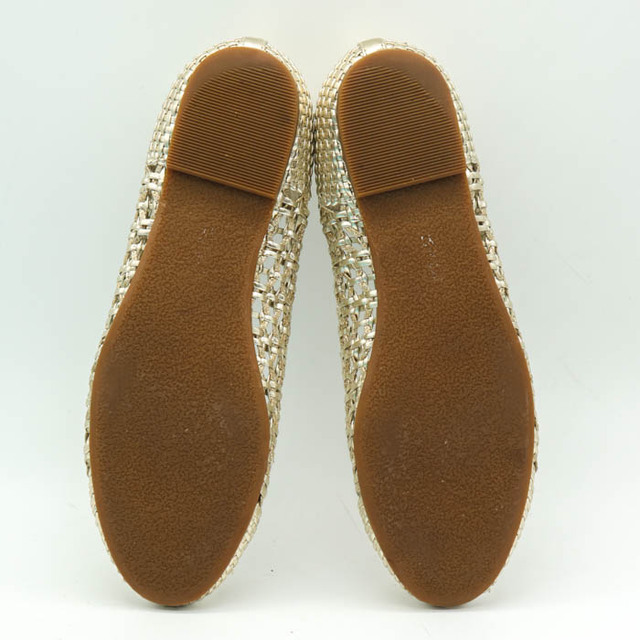 DIANA(ダイアナ)のダイアナ メッシュパンプス ラウンドトゥ フラットシューズ ブランド 靴 アルテミス レディース ゴールド DIANA レディースの靴/シューズ(ハイヒール/パンプス)の商品写真