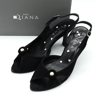 ダイアナ(DIANA)のダイアナ サンダル バックストラップ ハイヒール 日本製 ブランド パンプス シューズ 靴 レディース 24cmサイズ ブラック DIANA(サンダル)