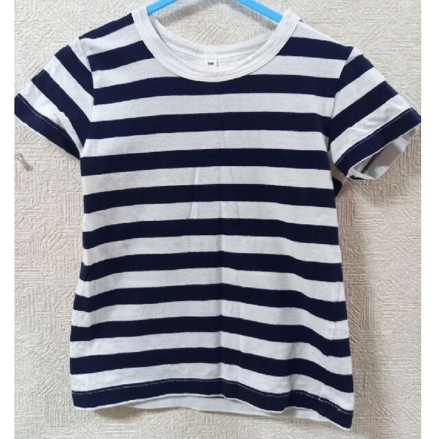 UNIQLO(ユニクロ)の値下げ　UNIQLO　無印　Tシャツ　半袖　2枚セット　90 キッズ/ベビー/マタニティのキッズ服男の子用(90cm~)(Tシャツ/カットソー)の商品写真