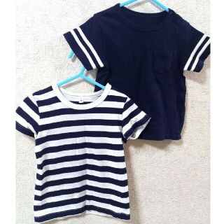 ユニクロ(UNIQLO)の値下げ　UNIQLO　無印　Tシャツ　半袖　2枚セット　90(Tシャツ/カットソー)