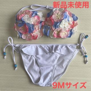 【最終値下げ】新品未使用　お花　水着　ビキニ　Mサイズ(水着)