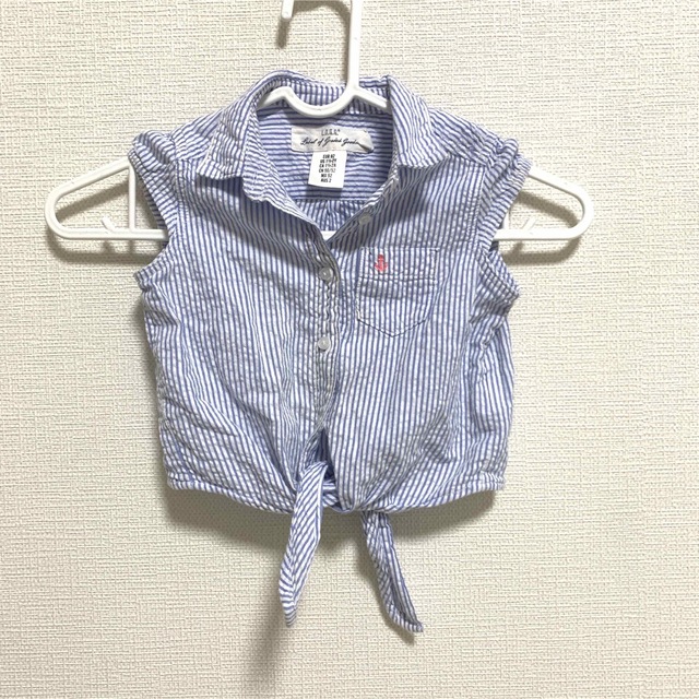 H&M(エイチアンドエム)のH&M  ストライプシャツ　90 キッズ/ベビー/マタニティのキッズ服女の子用(90cm~)(Tシャツ/カットソー)の商品写真