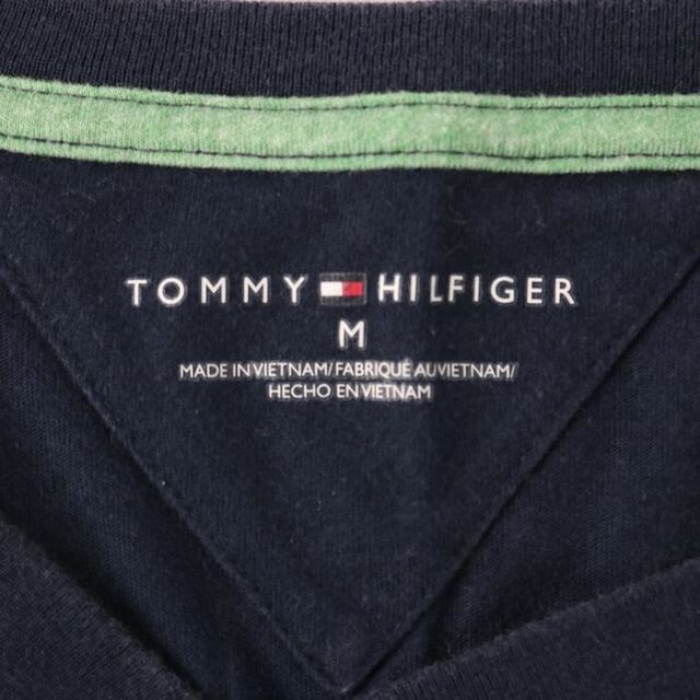 トミー ヒルフィガー ロゴ 半袖 Tシャツ フラッグ紺色メンズ ブランド 新品