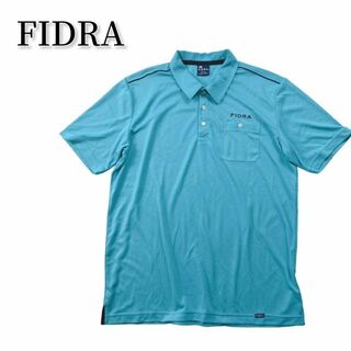 フィドラ(FIDRA)のFIDRA フィドラ ポロシャツ 胸ポケット 刺繍ターコイズブルーXL(ウエア)