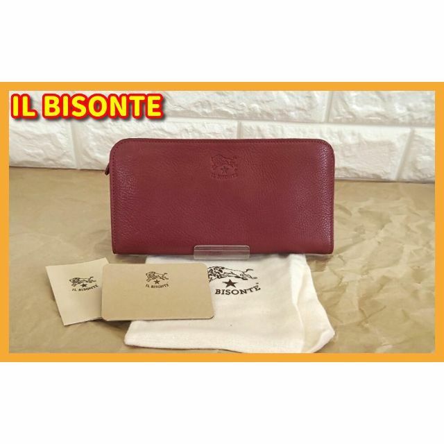 【新品未使用品】IL BISONTE C0909..P ルビーレッド L字長財布