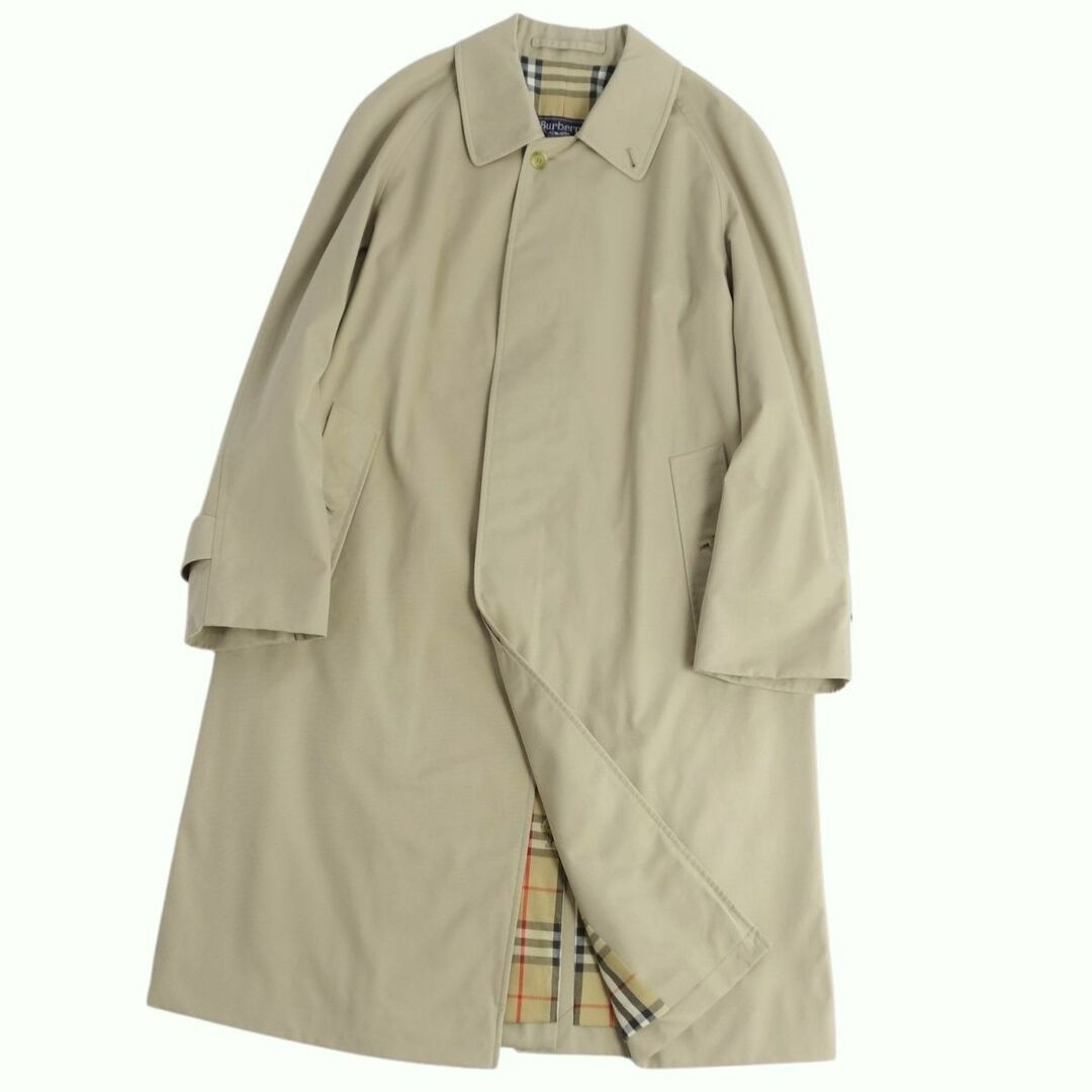 BURBERRY(バーバリー)のVintage バーバリー Burberrys コート ステンカラーコート バルマカーンコート 裏チェック 英国製 アウター メンズ 44SHORT(S相当) ベージュ メンズのジャケット/アウター(ステンカラーコート)の商品写真