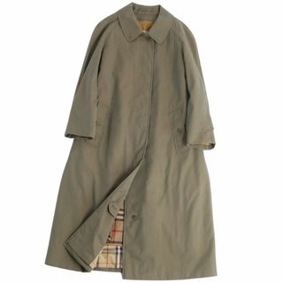 バーバリー(BURBERRY)のVintage バーバリー Burberrys コート ステンカラーコート バルマカーンコート 裏チェック ライナー付き アウター レディース 7AB2(S相当) オリーブカーキ(その他)