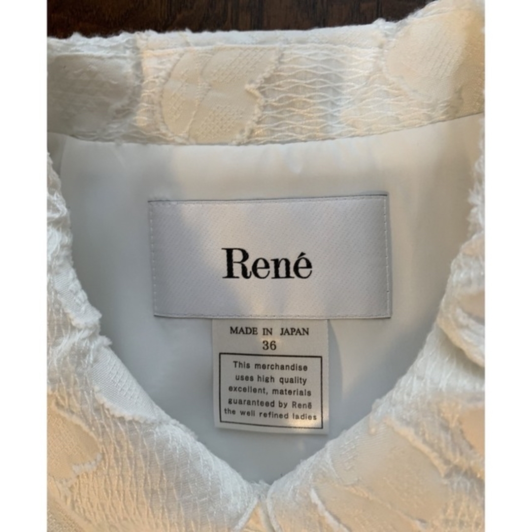 René(ルネ)の破格セール‼️9月18日まで💖ルネ rene 超美品💖　白ワンピース３６サイズ レディースのワンピース(ひざ丈ワンピース)の商品写真