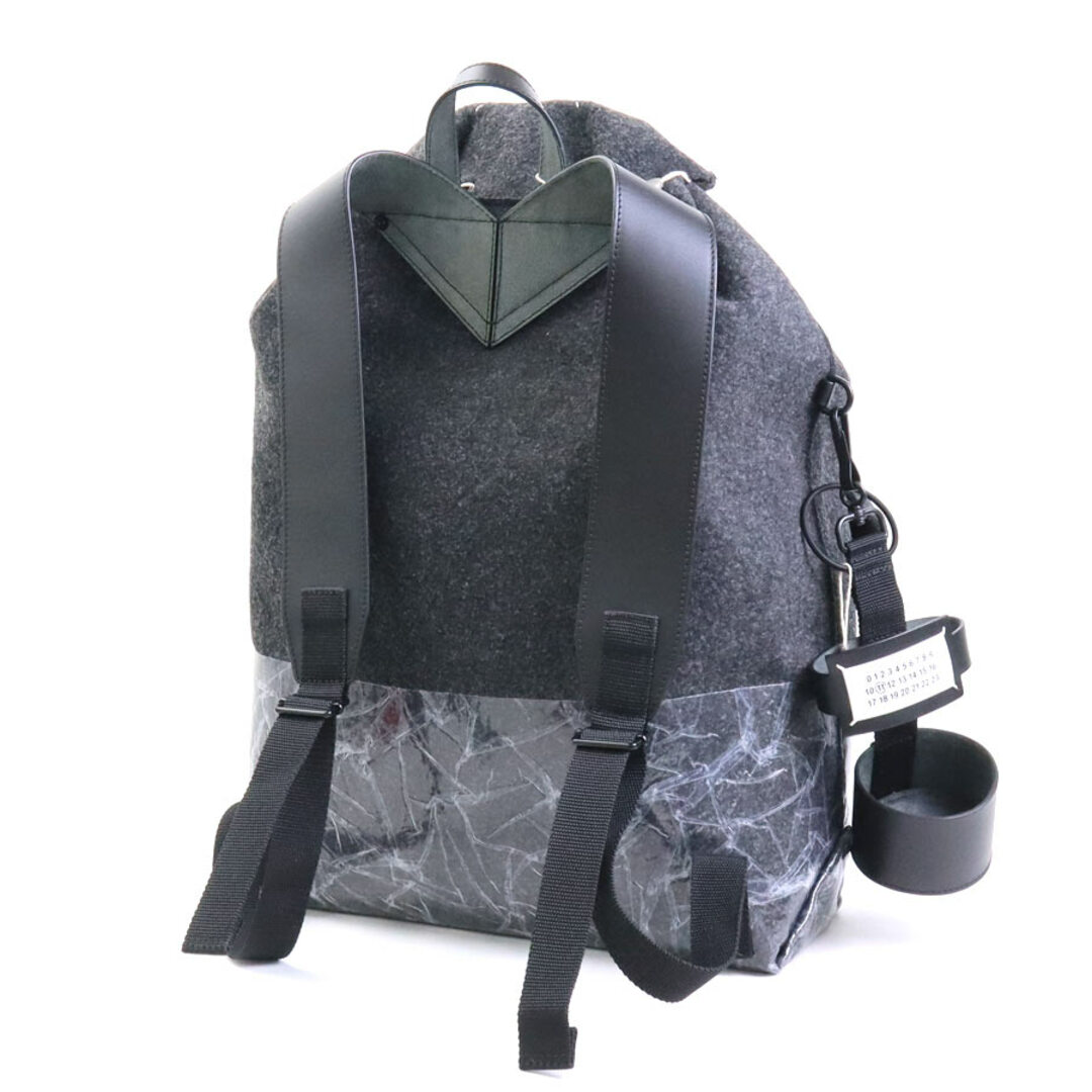 メゾンマルジェラ Maison Margiela リュック フェルト/レザー ブラック