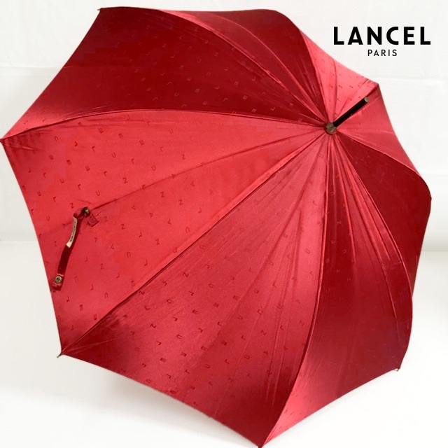 LANCEL✨ランセル モノグラム柄 長傘 雨傘 アンブレラ カバー付