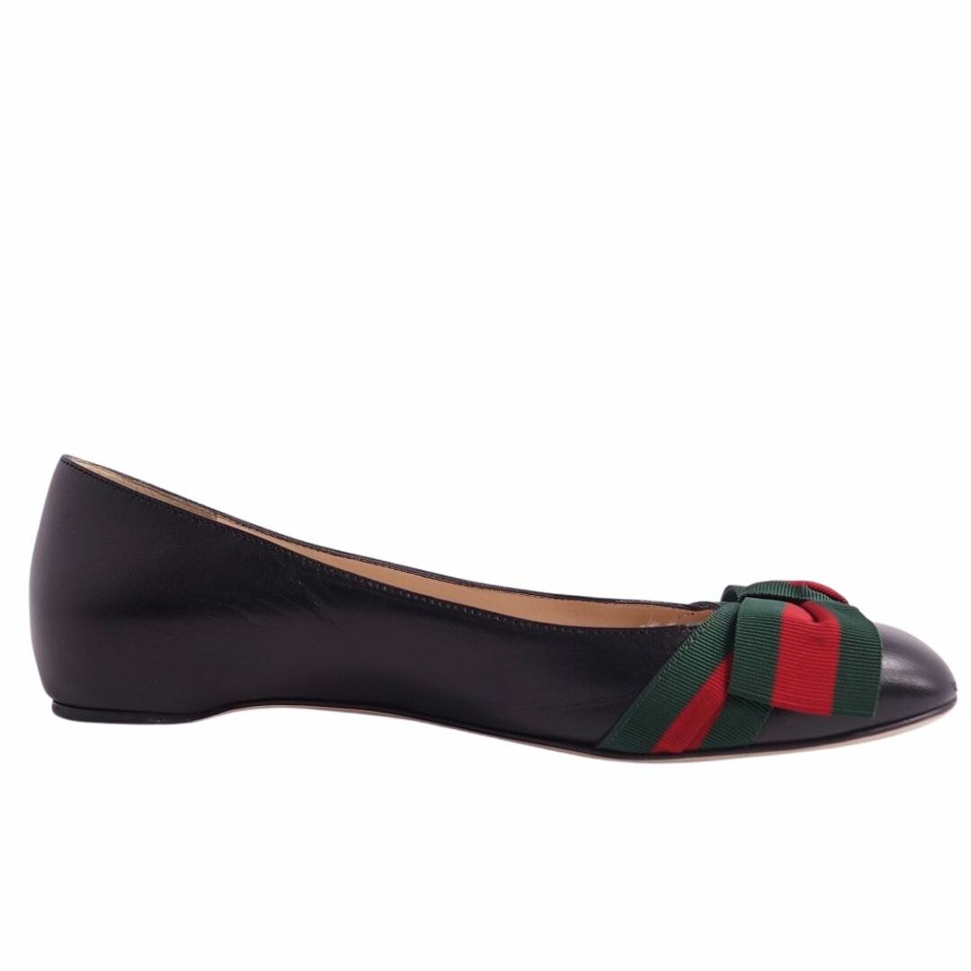 グッチ GUCCI パンプス リボン シェリーライン カーフレザー シューズ 靴 レディース イタリア製 36 1/2(23.5cm相当) ブラック