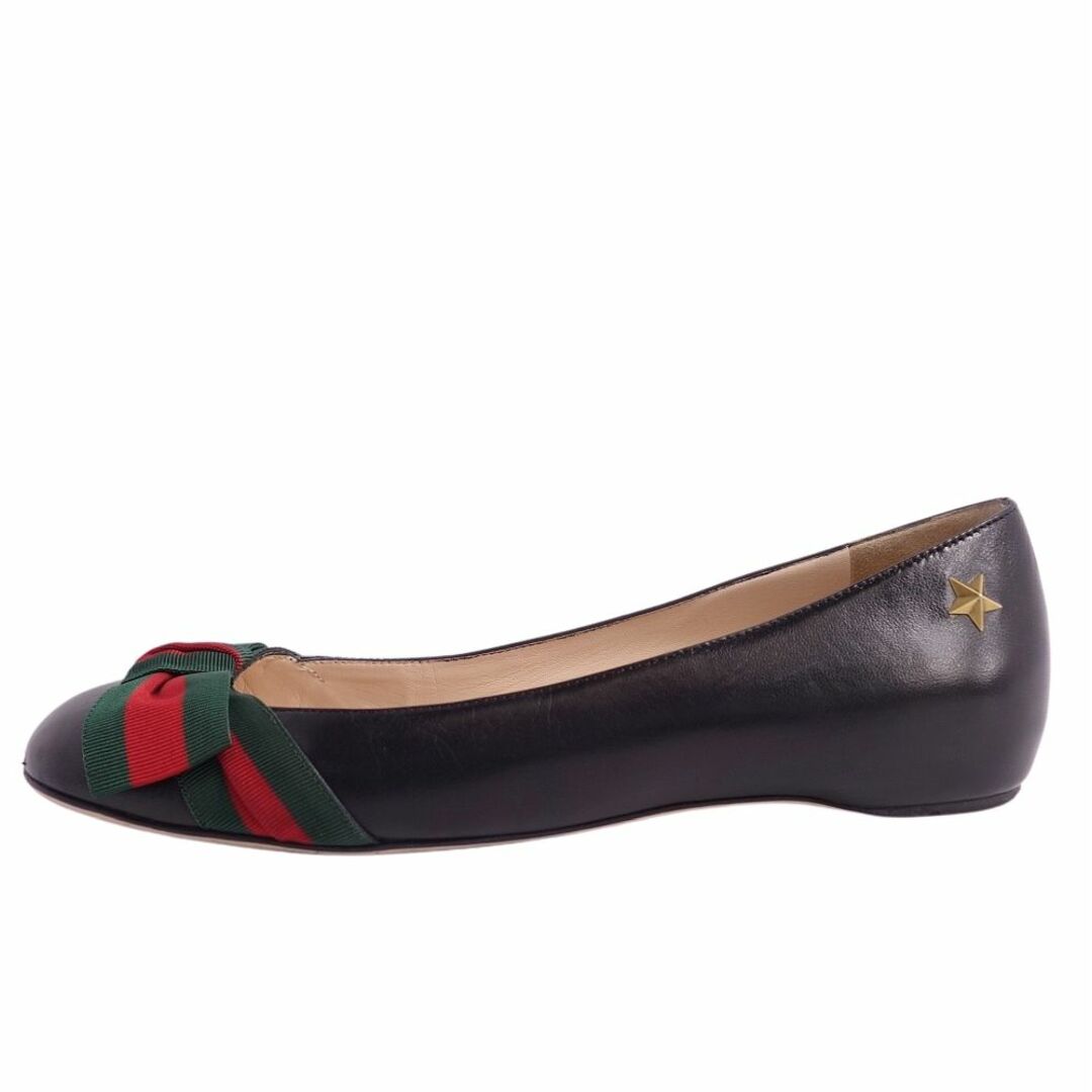 グッチ GUCCI パンプス リボン シェリーライン カーフレザー シューズ 靴 レディース イタリア製 36 1/2(23.5cm相当) ブラック