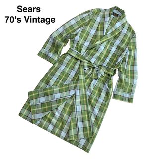 ペンドルトン(PENDLETON)の☆良品 シアーズ 70s ヴィンテージ マドラスチェック ガウン シャツ コート(シャツ)