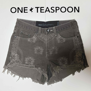 ONE TEASPOON - One Tea spoon/ダマスク柄ショートパンツ/デニム/ワンティースプーン