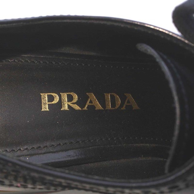 PRADA(プラダ)のプラダ プラットフォームシューズ ウイングチップ レースアップ 34.5  黒 レディースの靴/シューズ(その他)の商品写真