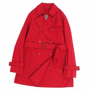 バーバリー(BURBERRY)の美品 バーバリー ロンドン BURBERRY LONDON コート トレンチコート コットン100％ アウター レディース 9(M相当) レッド(トレンチコート)