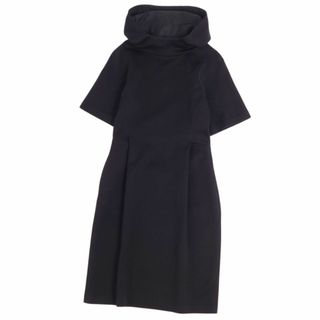 ジルサンダー(Jil Sander)のジルサンダー JIL SANDER ワンピース フード付き ショートスリーブ コットン 無地 トップス レディース 36(S相当) ブラック(ひざ丈ワンピース)