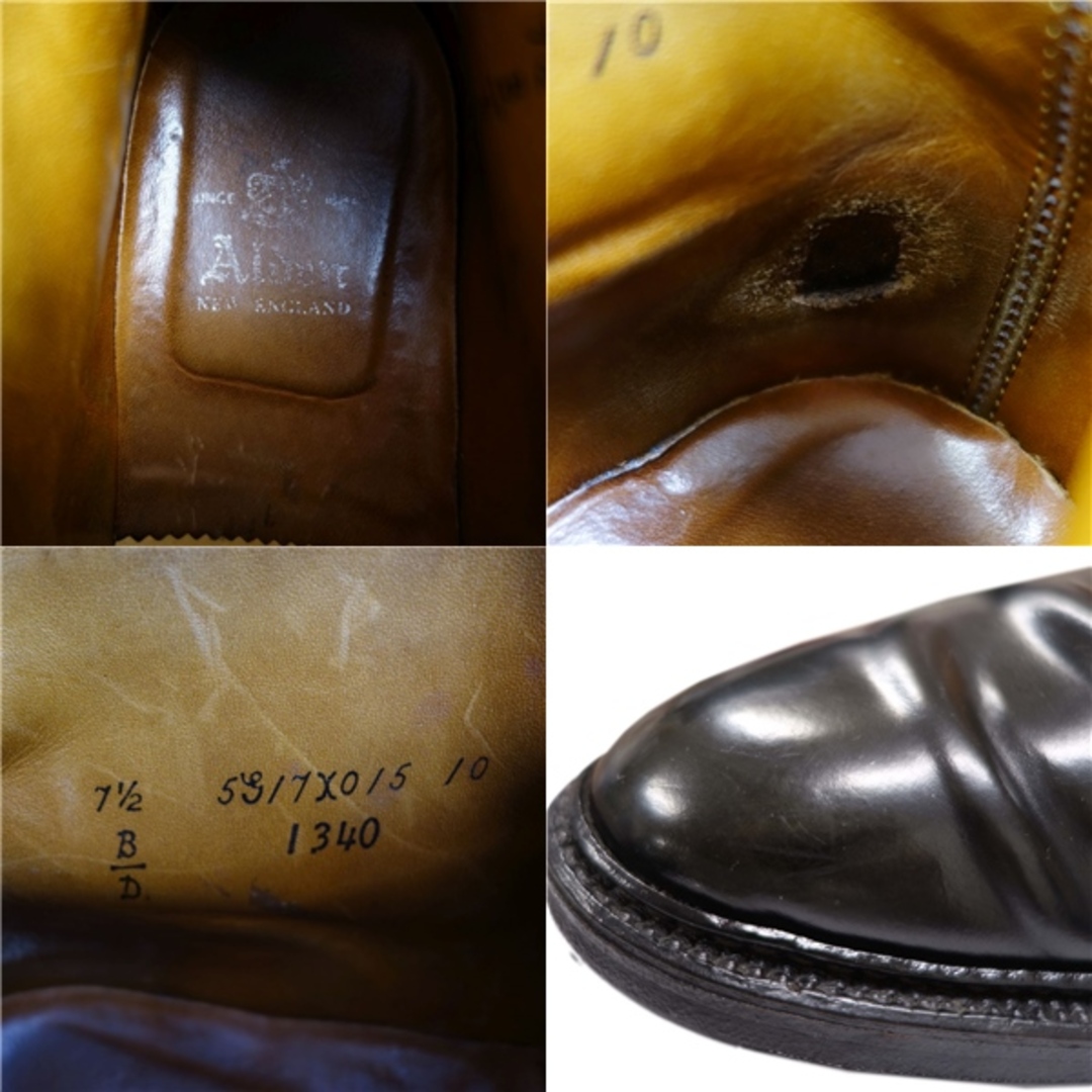オールデン Alden ブーツ 1340 チャッカブーツ コードバン 本革 シューズ 革靴 メンズ  7 1/2(25.5cm相当) ブラック
