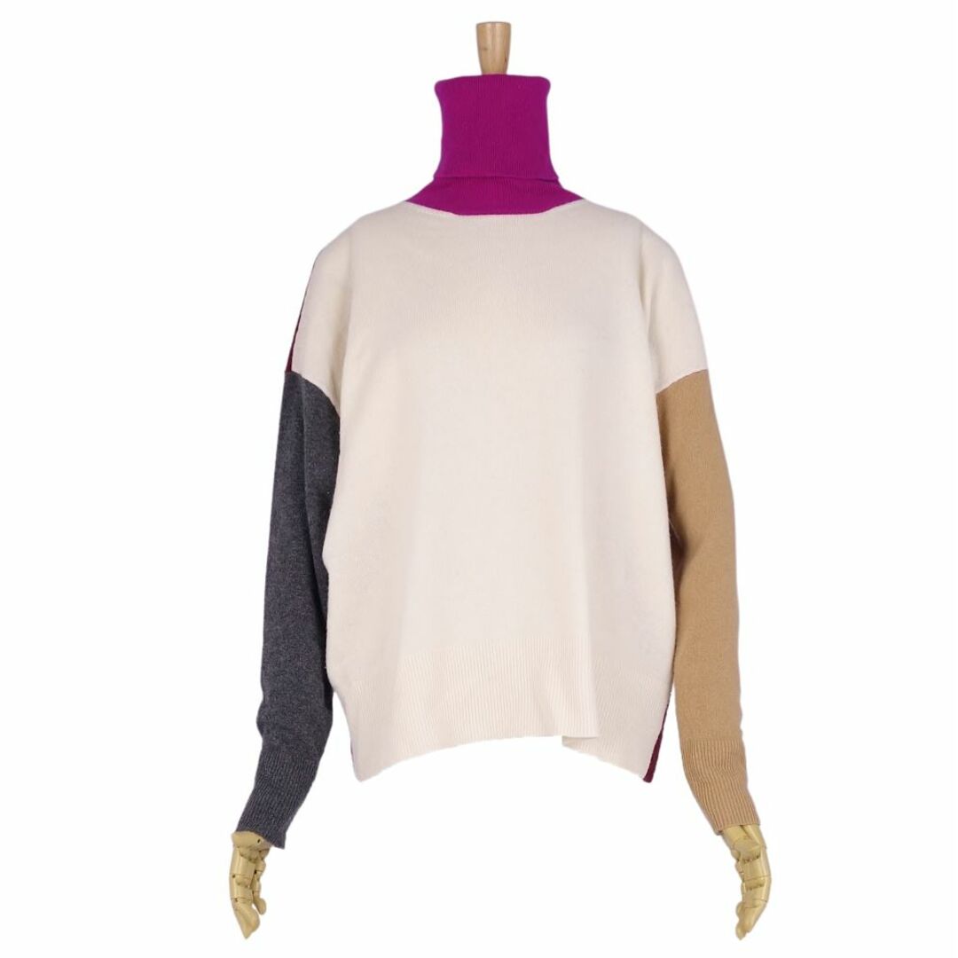 美品 マルニ MARNI ニット セーター タートルネック ウール カシミヤ トップス レディース イタリア製 38(M相当) マルチカラー