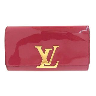 ルイヴィトン(LOUIS VUITTON)のルイヴィトン ヴェルニ ポルトフォイユ ルイーズ エナメル ピンク M61317(財布)