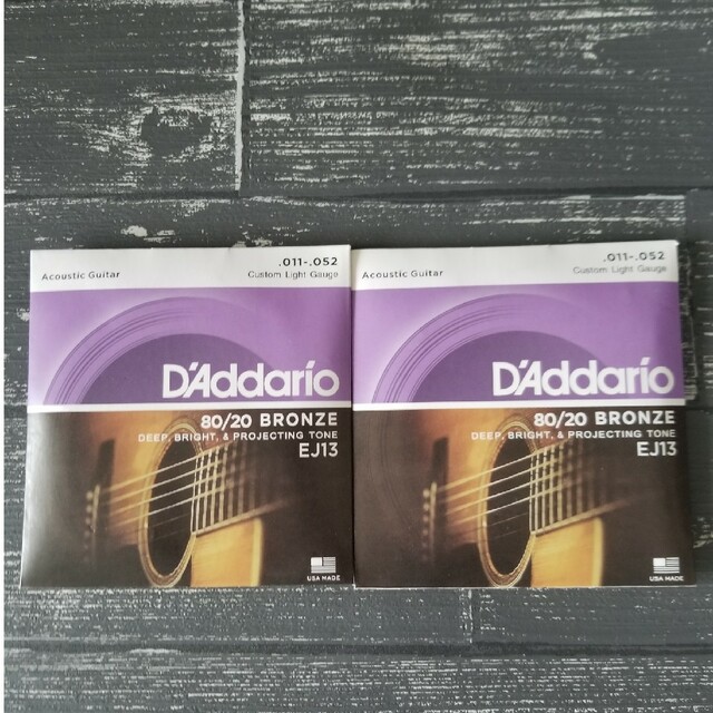 新品　D'Addario ダダリオ アコースティックギター弦 EJ13 楽器のギター(弦)の商品写真