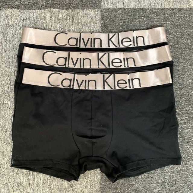 Calvin Klein(カルバンクライン)の カルバンクライン　ボクサーパンツセット　XL　黒3点セット メンズのアンダーウェア(ボクサーパンツ)の商品写真