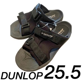 新品　25〜25.5 DUNLOP エアクッションサンダル　ブラック　メンズ(サンダル)