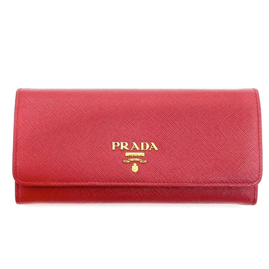 PRADA プラダ 長財布 フラップロングウォレット サフィアーノ 革