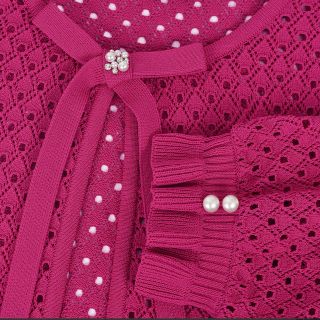 René - ルネ DM掲載 透かし編みニットカーディガン 34の通販 by