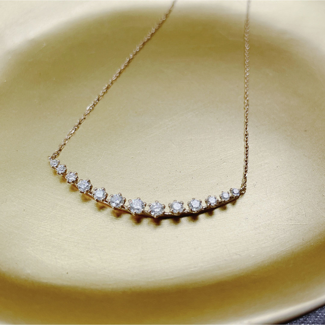 k18 0.37ct ダイヤモンドネックレス レディースのアクセサリー(ネックレス)の商品写真