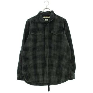 オフホワイト 17AW フランネルシャツ パーカー クラッシュ加工 チェック