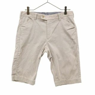 ディッキーズ(Dickies)のディッキーズ ストライプ ショートパンツ M ホワイト×ブラウン Dickies メンズ 【中古】  【230601】(ワークパンツ/カーゴパンツ)