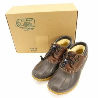 エルエルビーン USA製 ビーンブーツ 7w ブラウン系 L.L.Bean ロゴ レディース 【中古】 【230601】